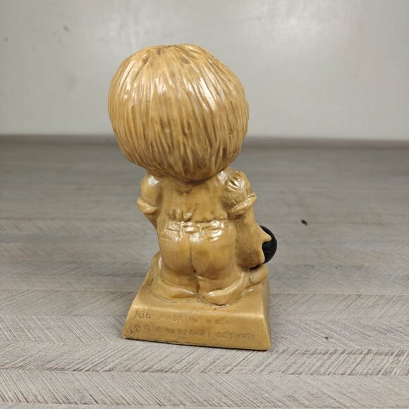 Vintage 70s Russ Berrie Sillisculpt Old Bowler Figurine "Old Bowlers Never Die" - Picture 4 of 6